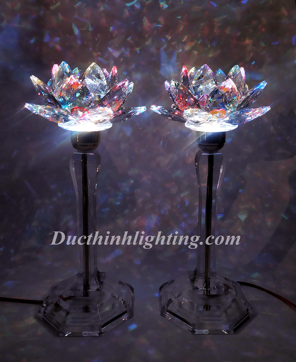 Đèn Sen Pha Lê LED Đổi Màu Số 25 Đèn Sen Pha Lê LED Đổi Màu Số 25