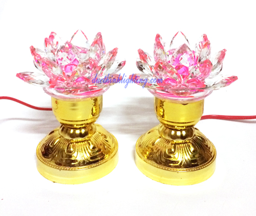 Đèn Sen Pha Lê LED Đổi Màu Số 7 Đèn Sen Pha Lê LED Đổi Màu Số 7