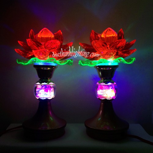 Đèn Thờ Hoa Sen LED Đổi Màu 022 Đèn Thờ Hoa Sen LED Đổi Màu 022