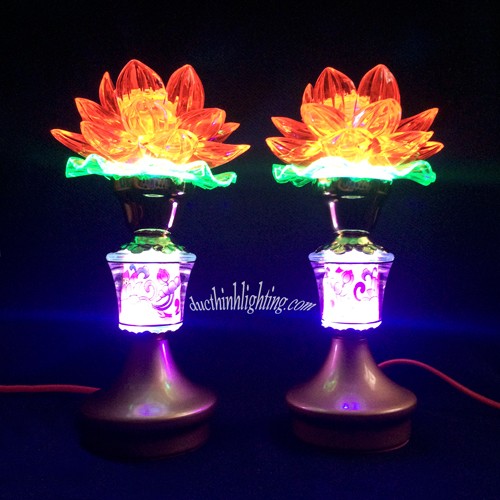 Đèn Thờ Hoa Sen LED Đổi Màu 023 Đèn Thờ Hoa Sen LED Đổi Màu 023