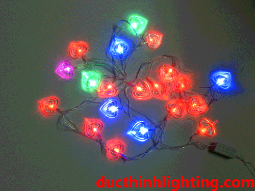 Dây Đèn Chớp LED Hình trái Tim Dây Đèn Chớp LED Hình trái Tim