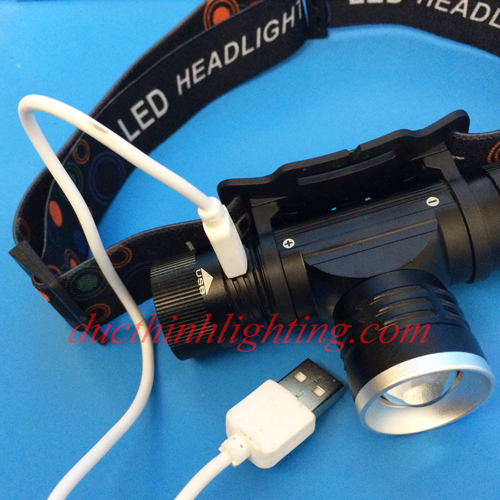 Đèn Pin Đội Đầu LED Siêu Sáng USB Đèn Pin Đội Đầu LED Siêu Sáng USB