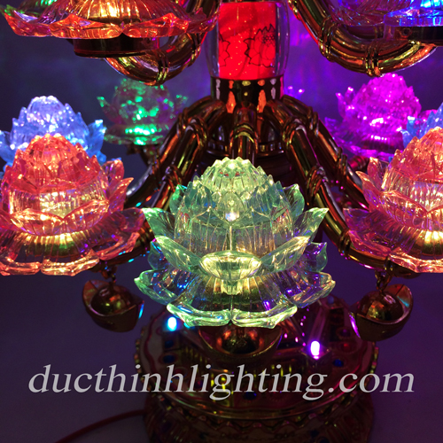Đèn Sen LED Pha Lê Đủ Màu Đèn Sen LED Pha Lê Đủ Màu