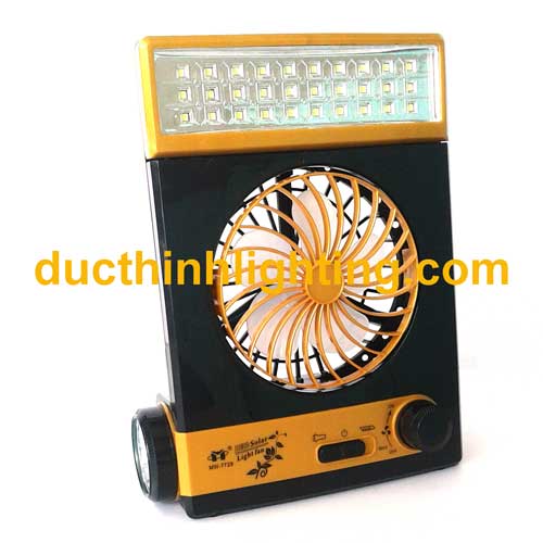 Quạt Sạc Năng Lượng Mặt Trời Có Đèn LED 3 Trong 1 MW 7729 Quạt Sạc Năng Lượng Mặt Trời Có Đèn LED 3 Trong 1 MW 7729