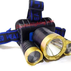 Đèn Pin Đội Đầu LED Siêu Sáng 3 Bóng Cảm Ứng 