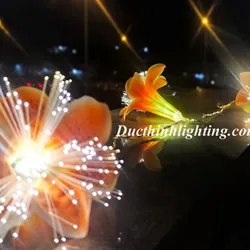 Dây Đèn LED Hoa Bách Hợp Cam