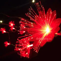 Dây Đèn LED Hoa Lan Hồ Điệp Đỏ 