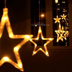 Dây Đèn LED Thả Rèm 12 Ngôi Sao 