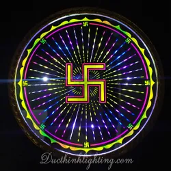 Đèn Hào Quang Cơ LED Chữ Vạn 15cm