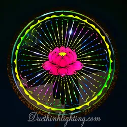 Đèn Hào Quang Cơ LED Sen Hồng 25cm
