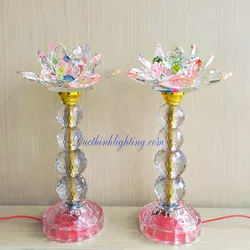 Đèn Sen Pha Lê LED Đổi Màu 4 Bi