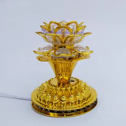 Đèn Sen LED Xoay Xi Vàng 