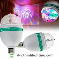 Đèn LED Cầu Xoay Nhiều Màu