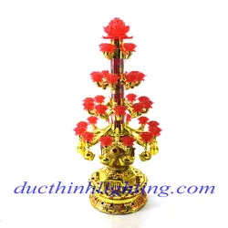 Đèn Sen LED Pha Lê Đỏ