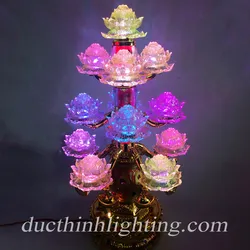 Đèn Sen LED Pha Lê Đủ Màu