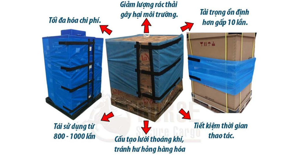 ưu điểm của lưới quấn pallet tái sử dụng ưu điểm của lưới quấn pallet tái sử dụng