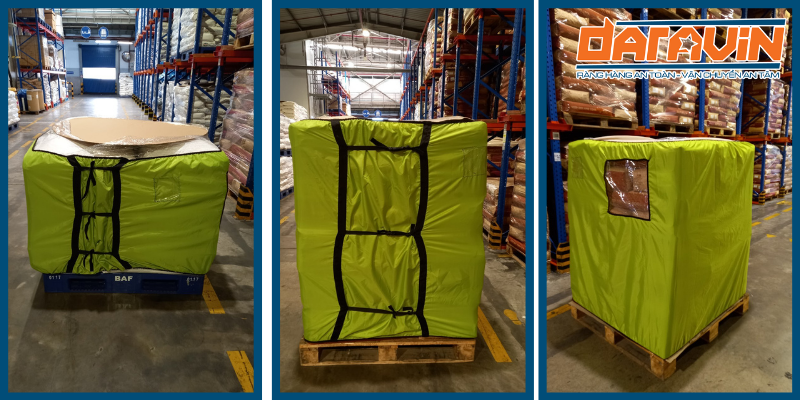 Cải tạo kho công ty thực phẩm bằng sản phẩm vải quấn pallet Cải tạo kho công ty thực phẩm bằng sản phẩm vải quấn pallet