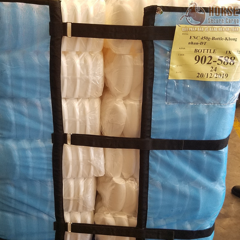 Hàng hóa vô cùng ổn định và chắc chắn sau khi được quấn bằng lưới quấn pallet Hàng hóa vô cùng ổn định và chắc chắn sau khi được quấn bằng lưới quấn pallet