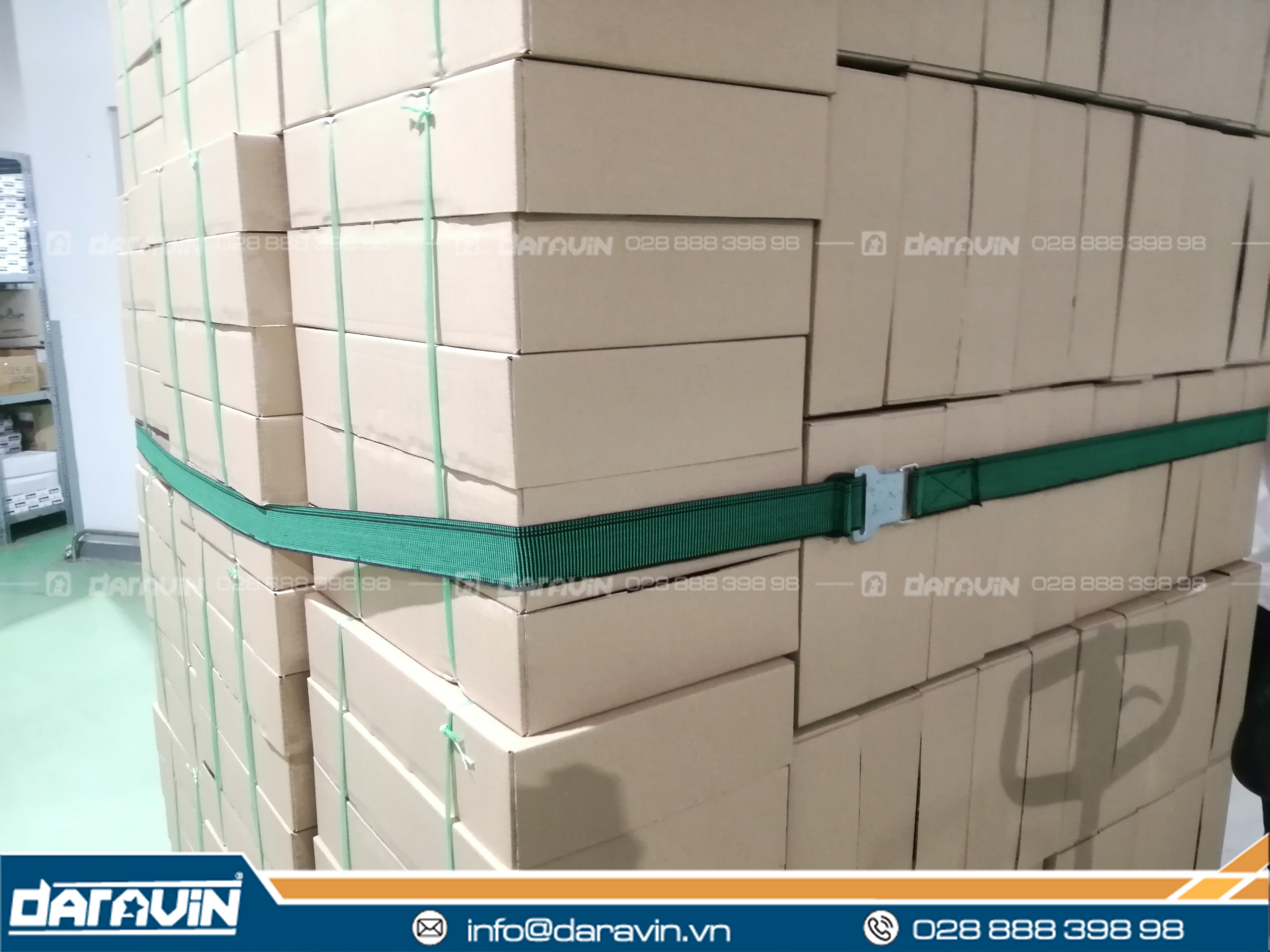 Kích thước của dây ràng hàng pallet Kích thước của dây ràng hàng pallet