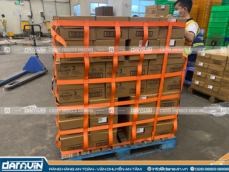 Lưới polyester lưới dây bẹ quấn pallet Lưới polyester lưới dây bẹ quấn pallet