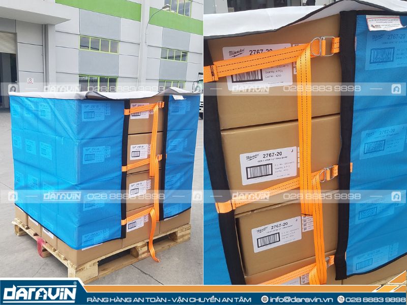 Cấu tạo lưới quấn pallet có vải trùm Cấu tạo lưới quấn pallet có vải trùm