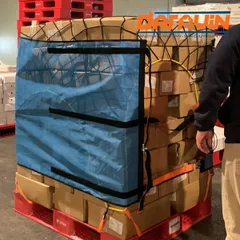 Giải pháp chống rơi pallet hàng đông lạnh bằng lưới quấn pallet