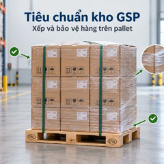 Tiêu chuẩn kho GSP trong xếp và bảo vệ hàng trên pallet
