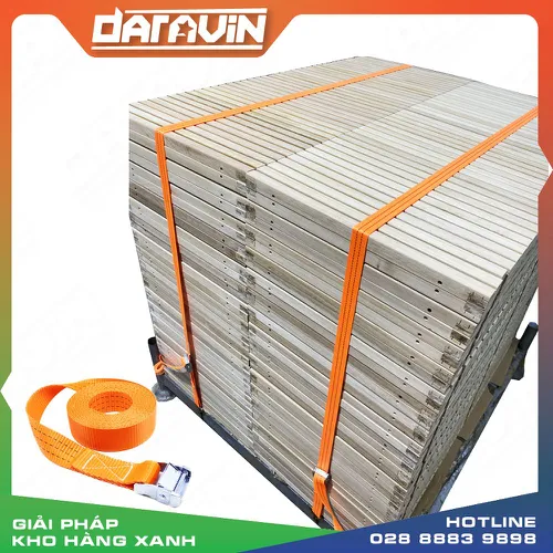 Dây chằng hàng khóa cam bản 25x6m cam không móc