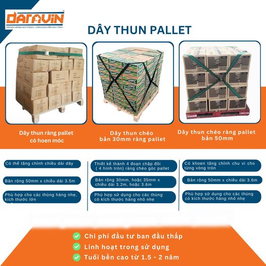 Sử dụng dây thun pallet