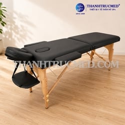 Giường vali chân gỗ full phụ kiện gấp gọn, di động, điều chỉnh độ cao