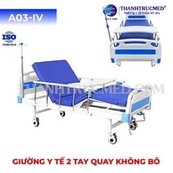 Giường y tế 2 tay quay A03-IV-GYT-C09 không bô
