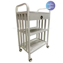Xe đẩy spa 3 tầng cao cấp có ngăn kéo