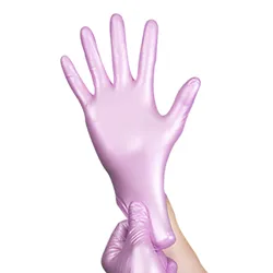 Găng tay Nitrile màu hồng không bột PA