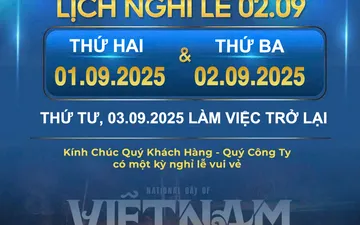 Thanh Trúc Med xin trân trọng thông báo lịch nghỉ lễ quốc khách 02/09/2025