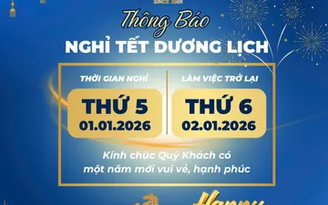 Lịch nghỉ tết dương lịch 2026