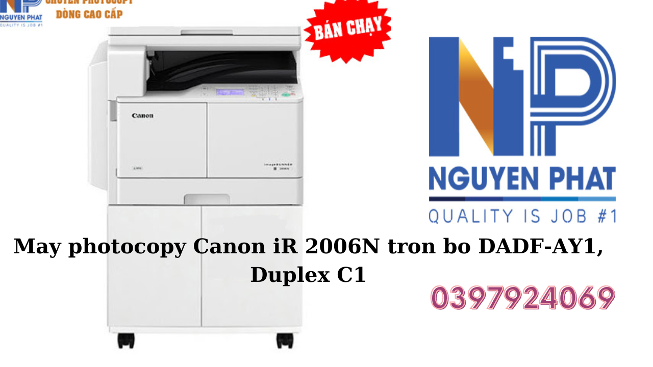 Máy photocopy Canon iR 2006N trọn bộ DADF-AY1-Duplex C1