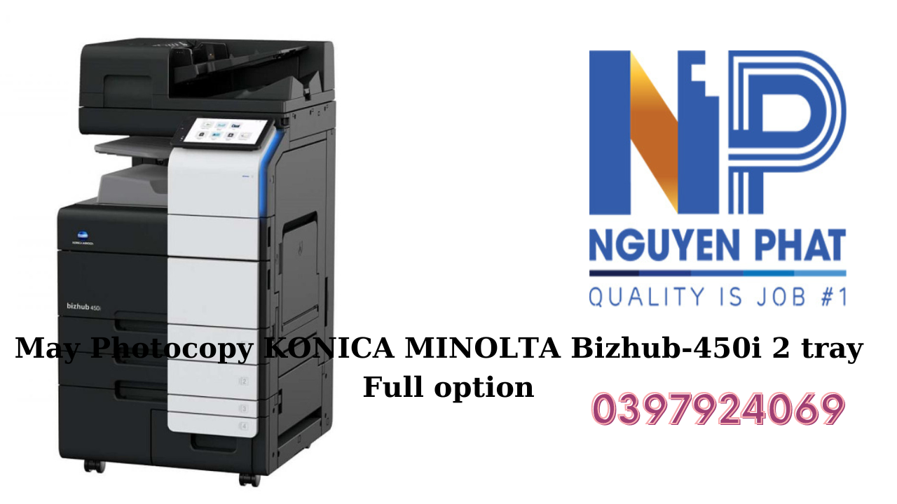 Máy Photocopy KONICA MINOLTA Bizhub-450i/ 2 tray / Full option