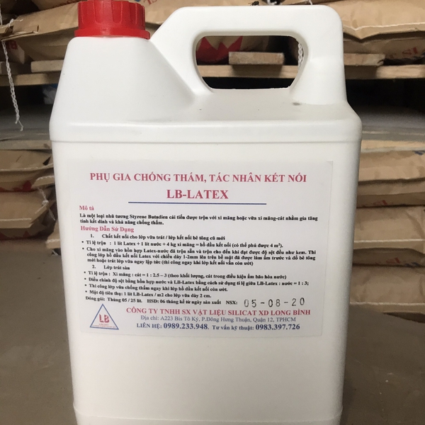 Phụ gia chống thấm và kết nối bê tông LB-LATEX