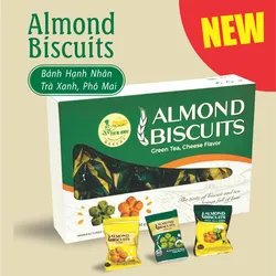 Bánh Hạnh Nhân Trà Xanh, Phô Mai - Hộp giấy 350g 