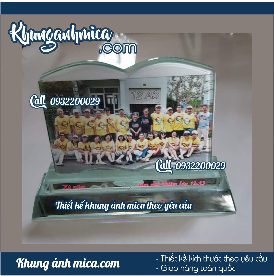 Khung mica hít nam châm có chân đế và không có chân đế