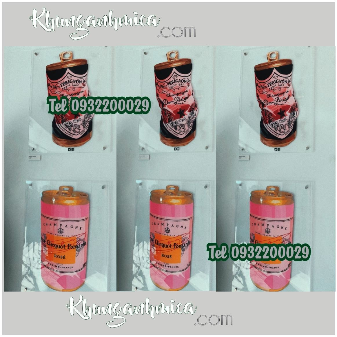 Khung mica treo tường có các kích thước khác nhau