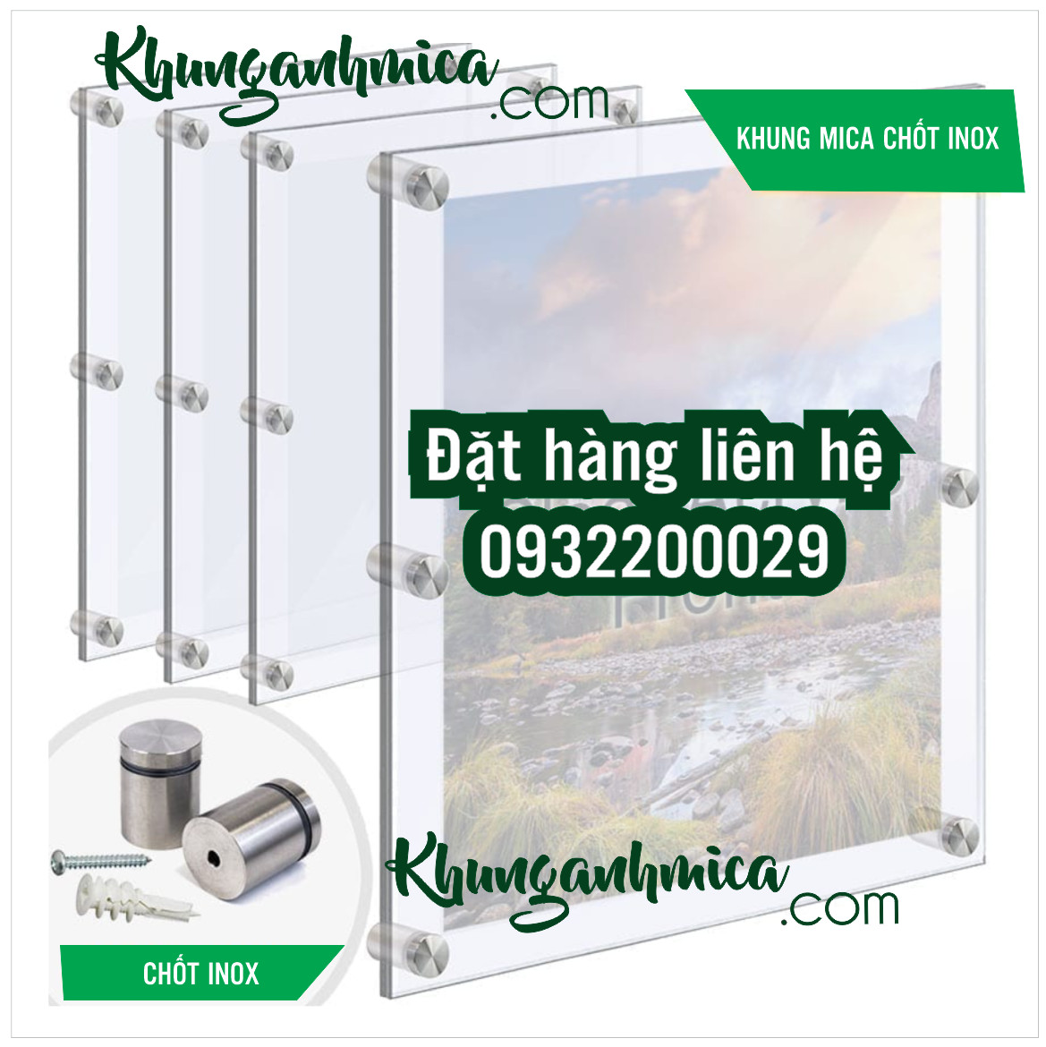 Mô tả khung mica treo tường