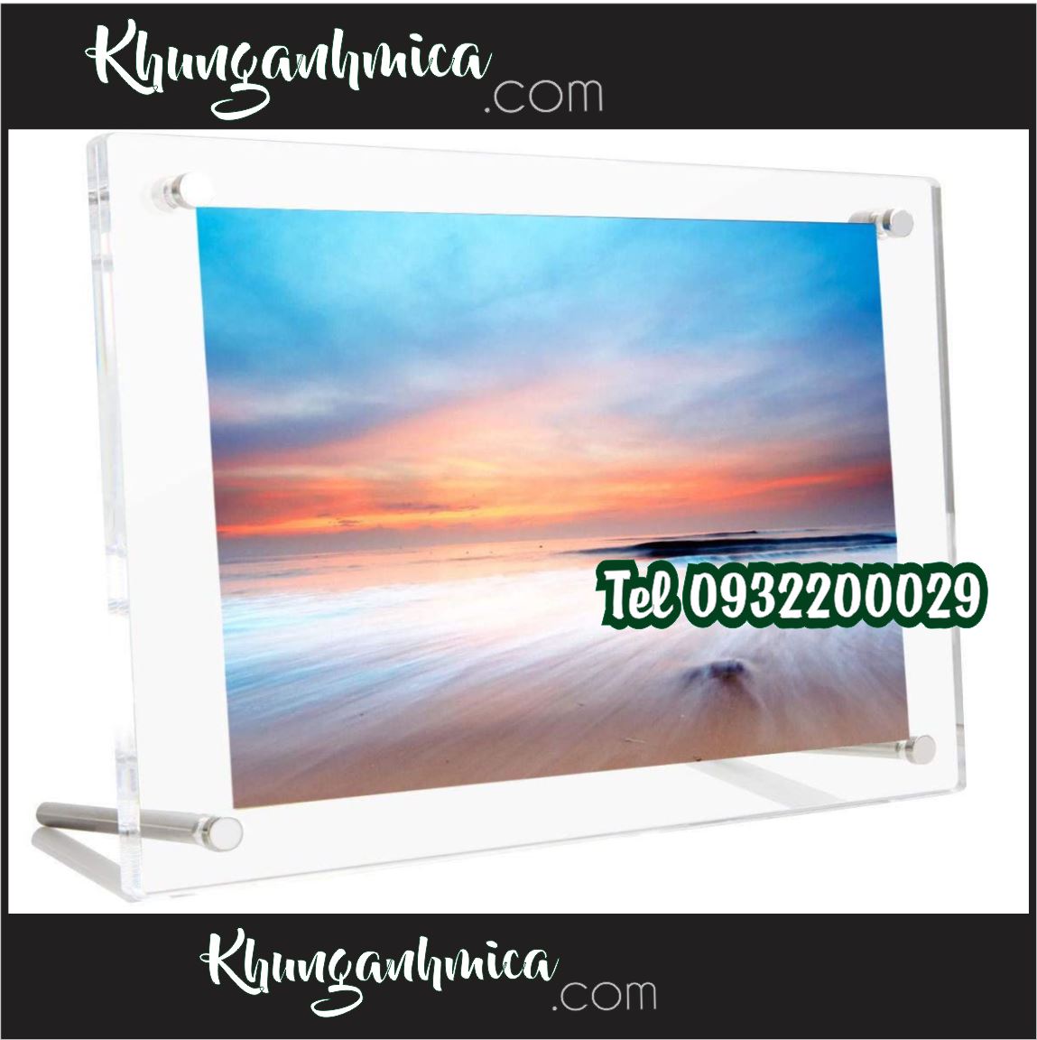 Khung treo tường với chốt inox ngắn