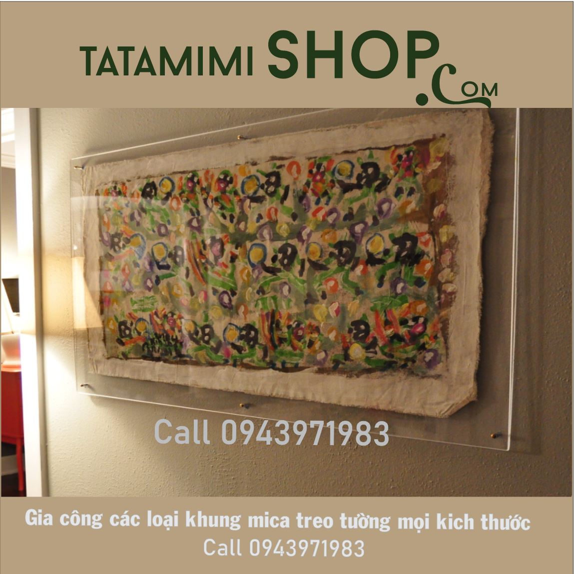 Khung mica bỏ tranh vẽ