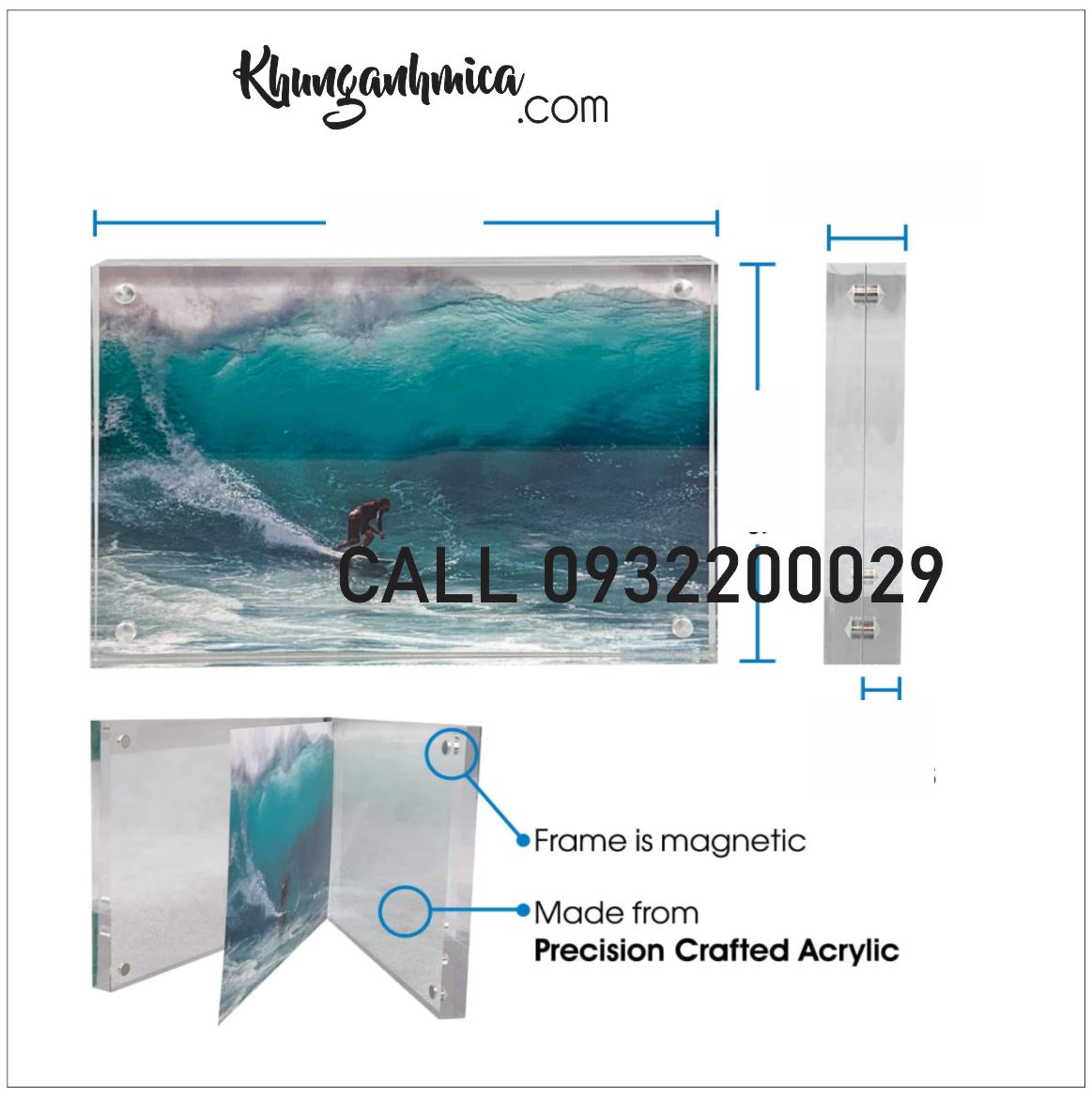 Khung treo tường in trực tiếp cùng chốt inox