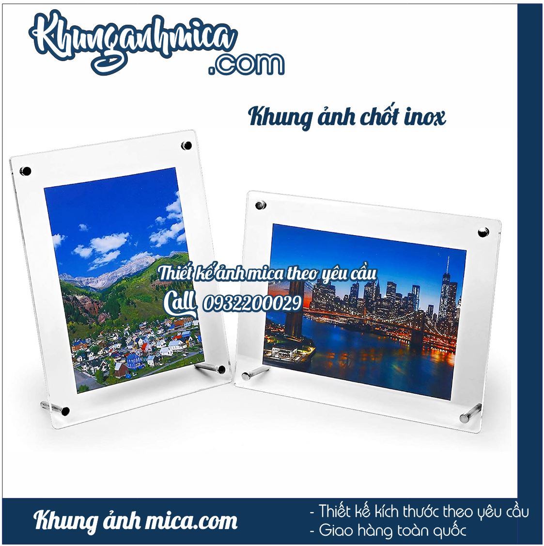 Mẫu khung mica để bàn được ưa chuộng