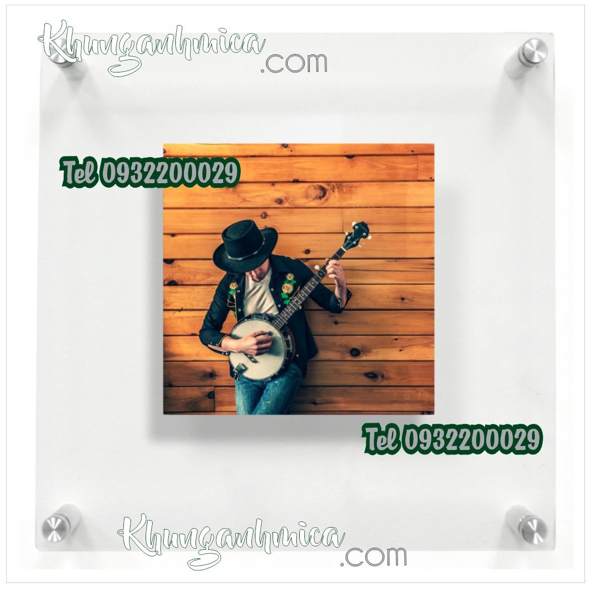 Khung mica để ảnh trừ viền