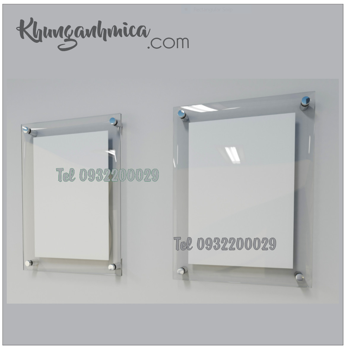 Khung mica treo ở văn phòng làm việc