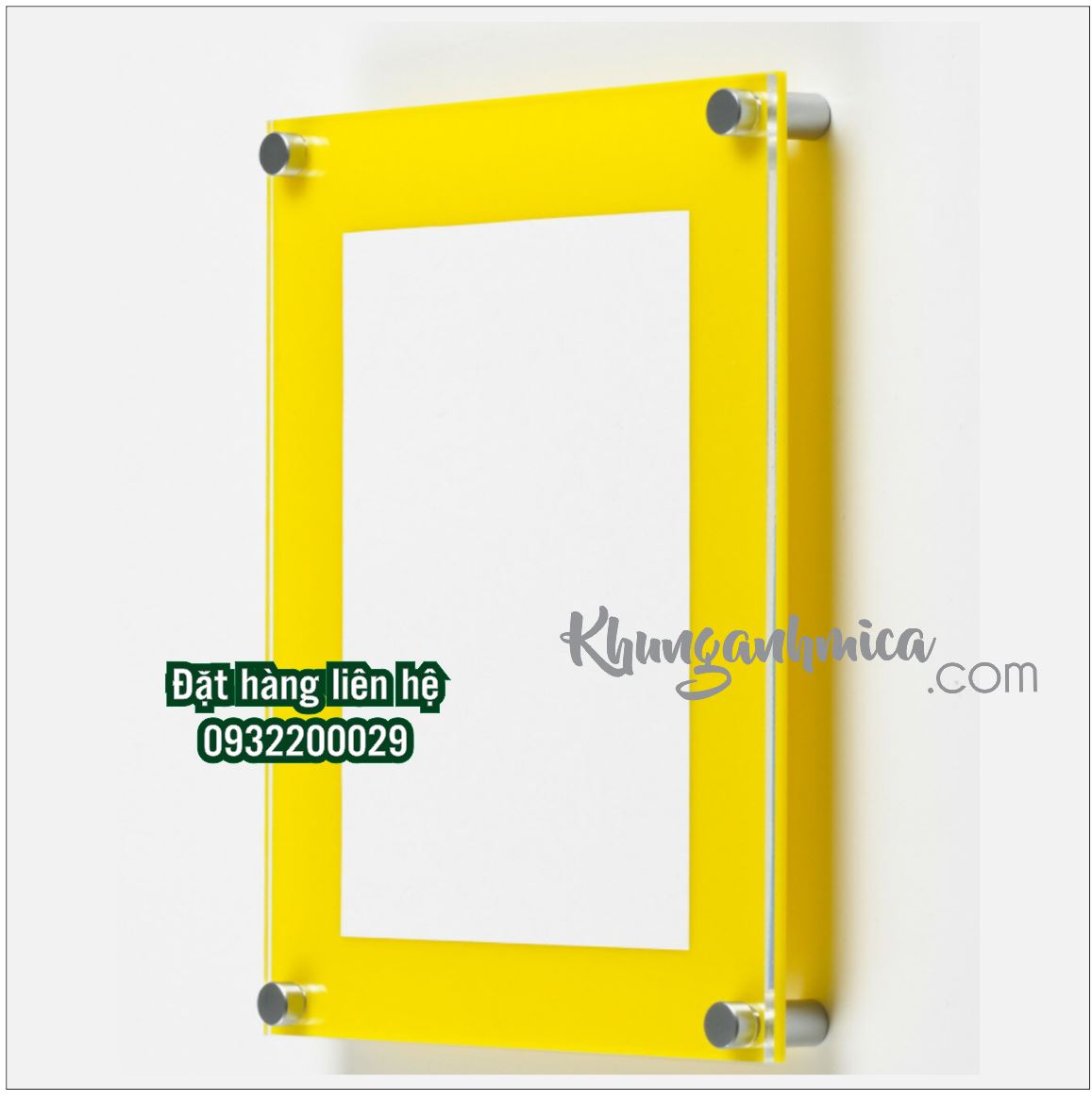 Chọn khung mica màu phù hợp với sơn tường