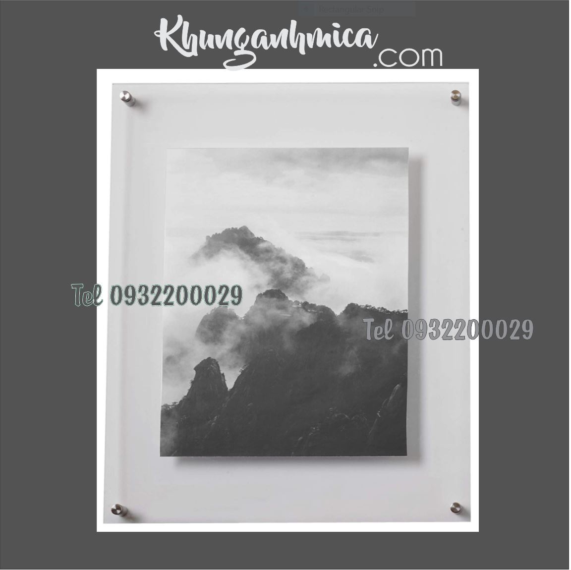 Khung treo tường với chốt inox ngắn